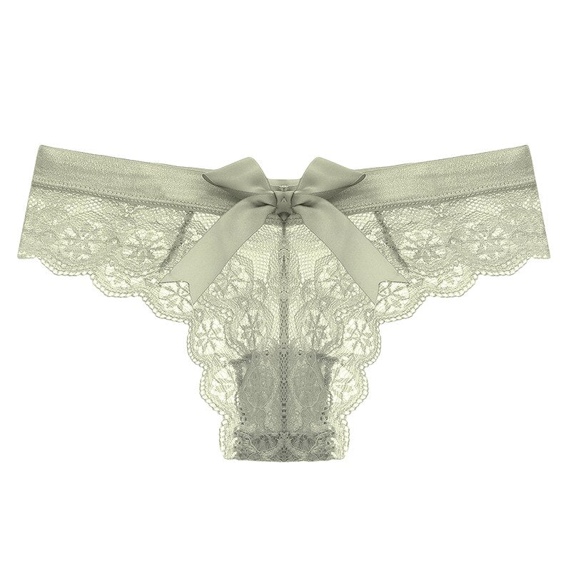 Koronkowe majtki z kokardką-lauranapl.com