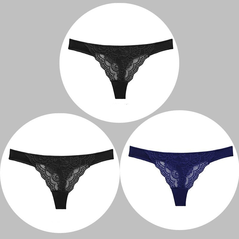 Stringi z koronką 3-pakDraco-lauranapl.com