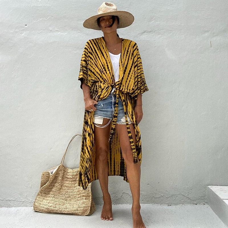 Długie kimono plażoweTriangulum Australe-lauranapl.com